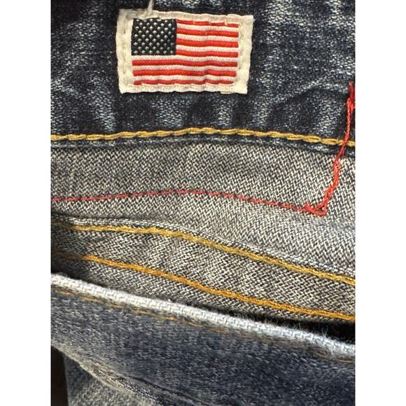 Vintage True Religion Jeans Mens Blue Billy Mja8580mc Bootcut Flap size33 - Picture 7 of 7